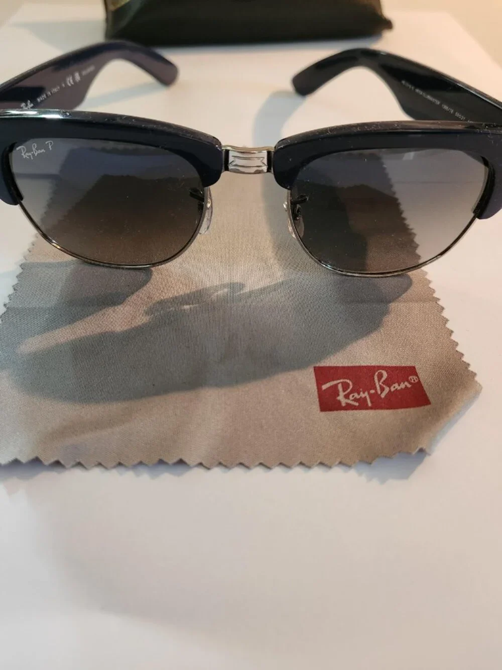 Ray-Ban Mega Clubmaster Polarized Sunglasses RB0316-S Blue Sparkle Men - Unisex